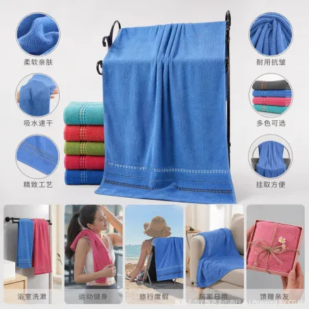 Suave y absorbente toalla azul toalla de baño para el hogar toalla facial de algodón secado rápido flexible multiusos color fresco Suave y absorbente toalla azul toalla de baño para el hogar toalla facial de algodón secado rápido flexible multiusos color fresco